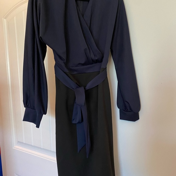 Grace Karin Large Two-Tone Dress. Navy & Black - Picture 6 of 6